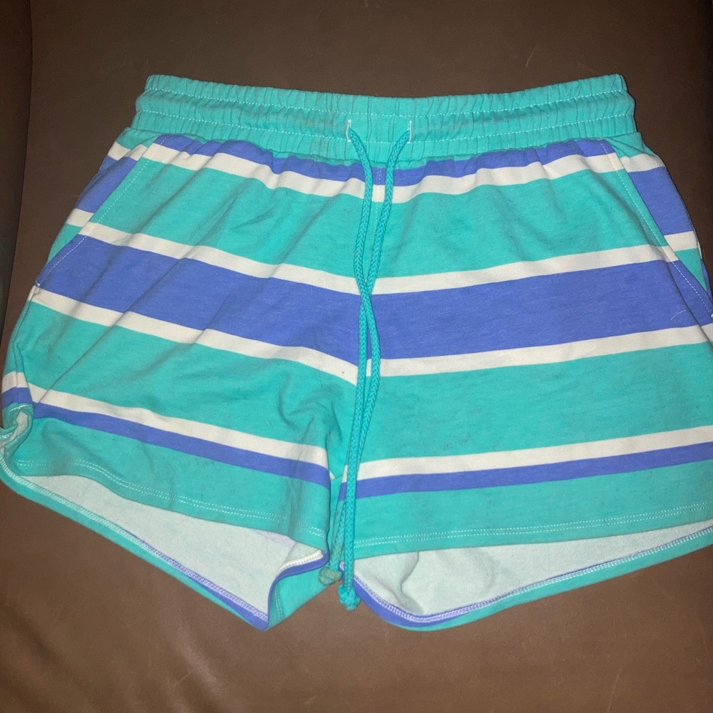 Wild Fox Striped Drawstring Lounge Shorts- size s